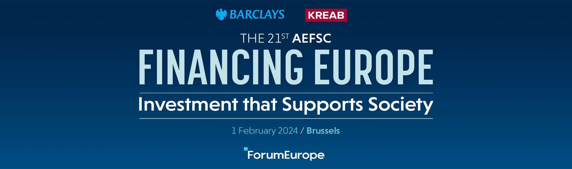 The 21st AEFSC | Financing Europe: Investment that Supports Society 